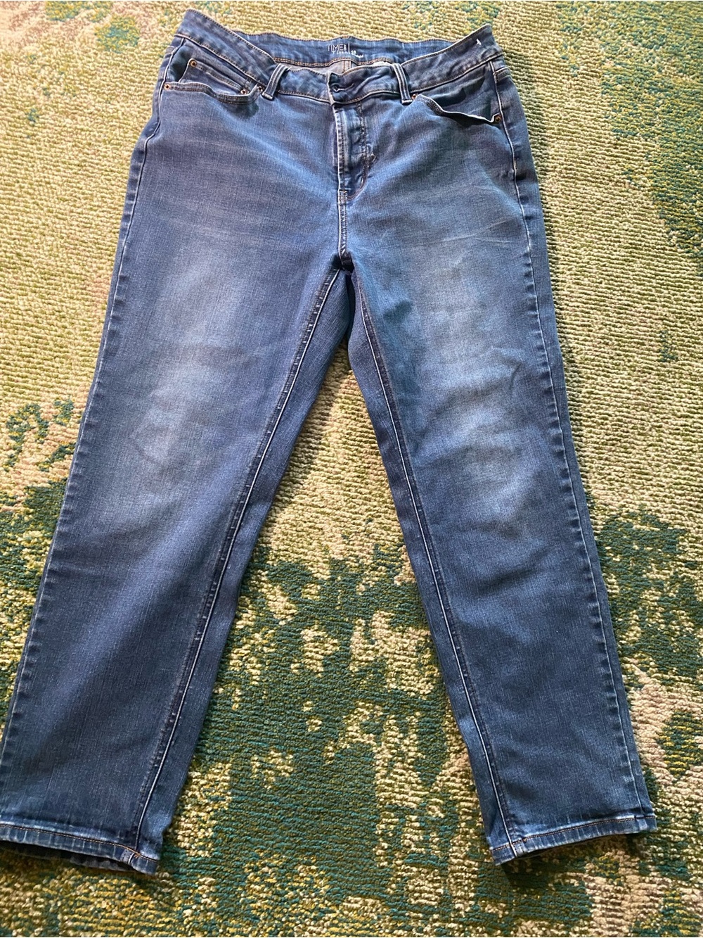 Time and Tru Medium Blue Straight-Leg Jeans